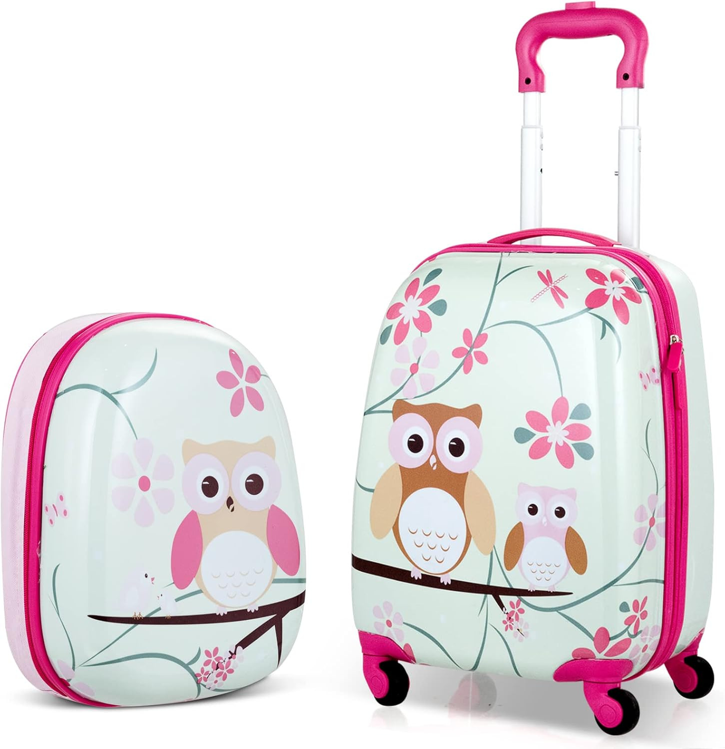 2 PC Kids Luggage, 16" Toddlers Carry-On Suitcase & 12&rdquo; Ba