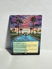 MTG Altered Temple Garden Hand Painted Sunset Custom