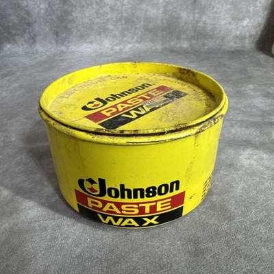 Vintage SC Johnson Wood Paste Wax 16 Oz Discontinued Open Partial Weighs 12oz