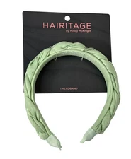 Hairitage Mindy Head Band Hair Womens Green Braided Headband Pastel Accessory