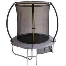 Big Air 6ft Trampoline & Safety Enclosure Free Shoe Tidy & Ladder – Grey