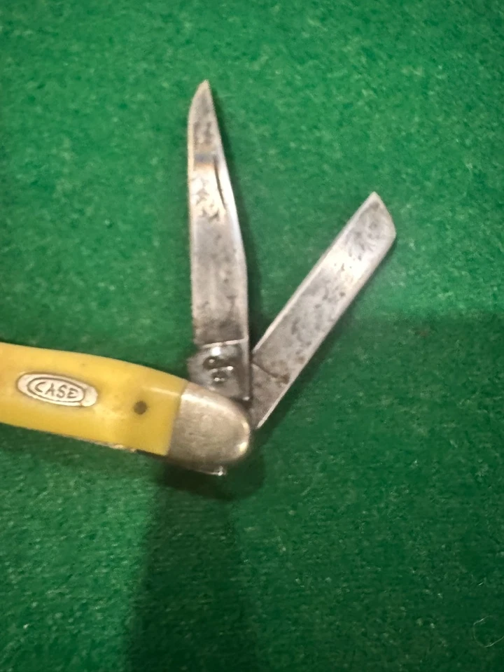 Cuchillo de ganadero mediano vintage Case XX USA 3318 CV - Delrin amarillo 1965-69 Foto 4 de 4