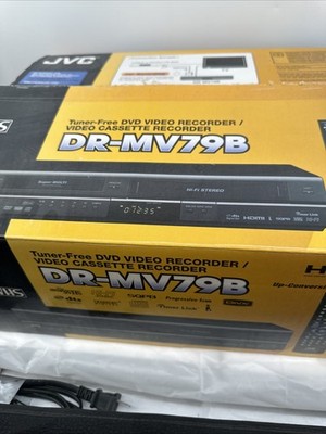 JVC DR-MV79B DVD VHS VCR Recorder HDMI 1080p Open Box Very Clean