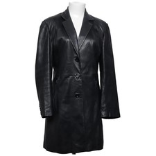 Ledermantel, Damen, Größe: S, Schwarz, Leder/Polyester, Einfarbig #CnW