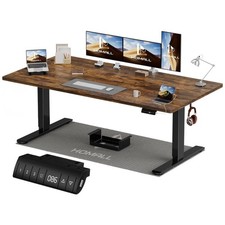 Elektrisch Höhenverstellbarer Schreibtisch Stehpult 180x80cm Vintage Braun