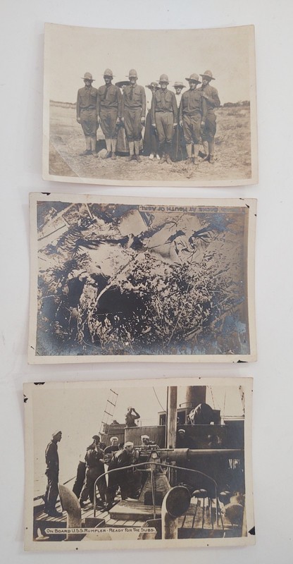 WW I Military Photos Troops, Dead German Soldier & USS Rambler (SP-211) Navy