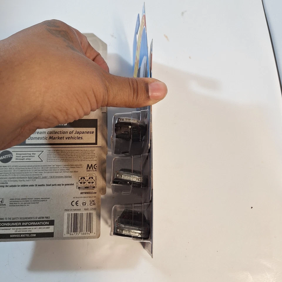 Hot Wheels 92 Honda Civic Eg Zamac 6 carros exclusivo Walmart  - Imagem 3 de 4