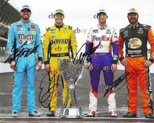 Kyle Busch Truex Hamlin Jones 2019 Gibbs Signed Autographed 8x10 photo Reprint
