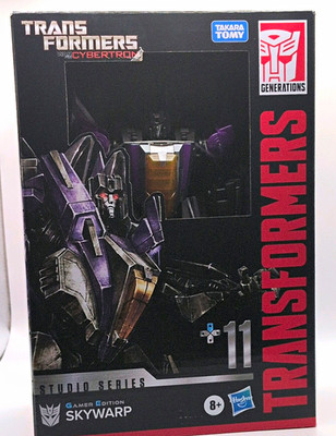 Hasbro Transformers Studio Series Gamer Edition Skywarp #11 Jet w/Backdrop 8+