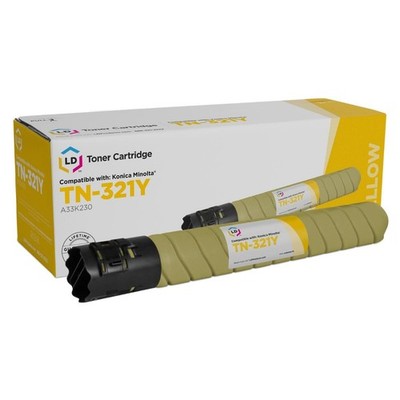LD Compatible Toner Cartridge Replacement for Konica Minolta TN321Y A33K230 Y...