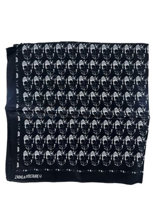 Zadig & Voltaire | Black Skull Silk Scarf | 27