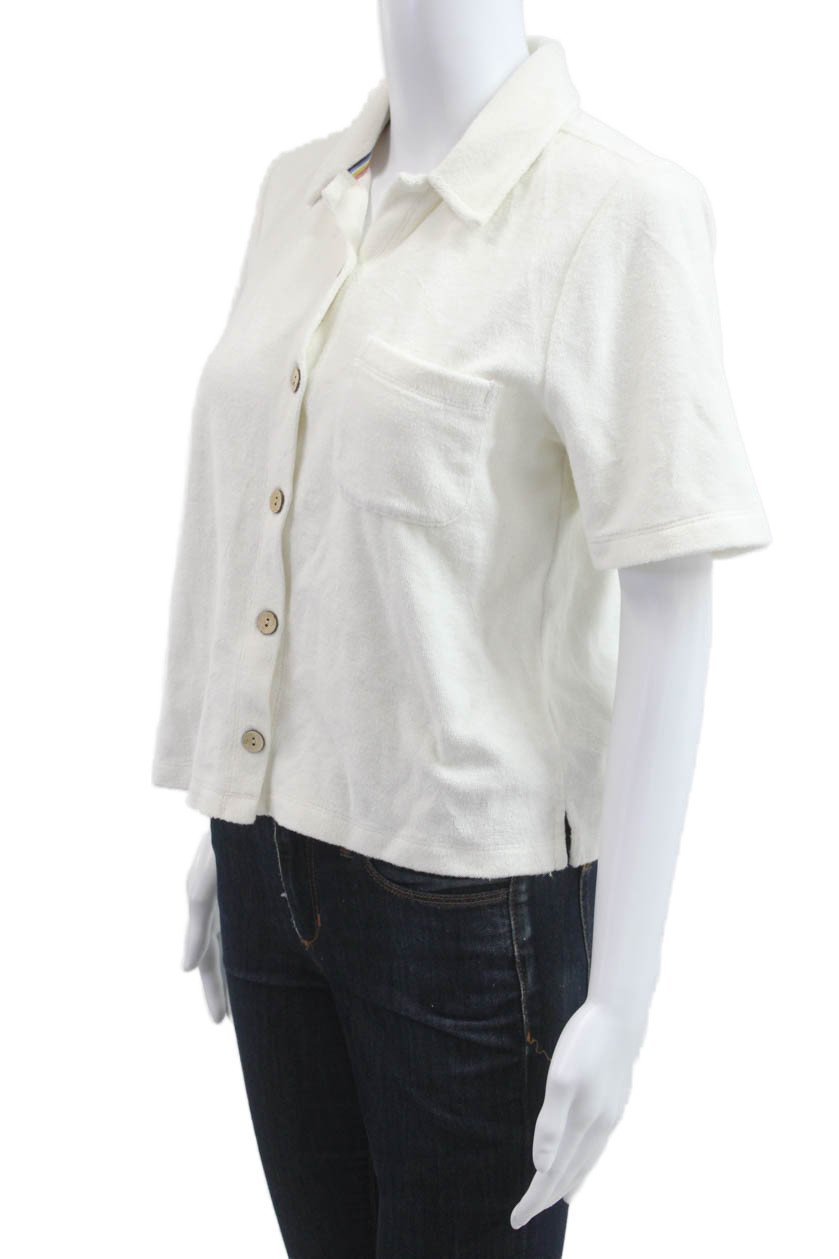 Faherty Womens Basic Collared Button-Up Cotton Sh… - image 2