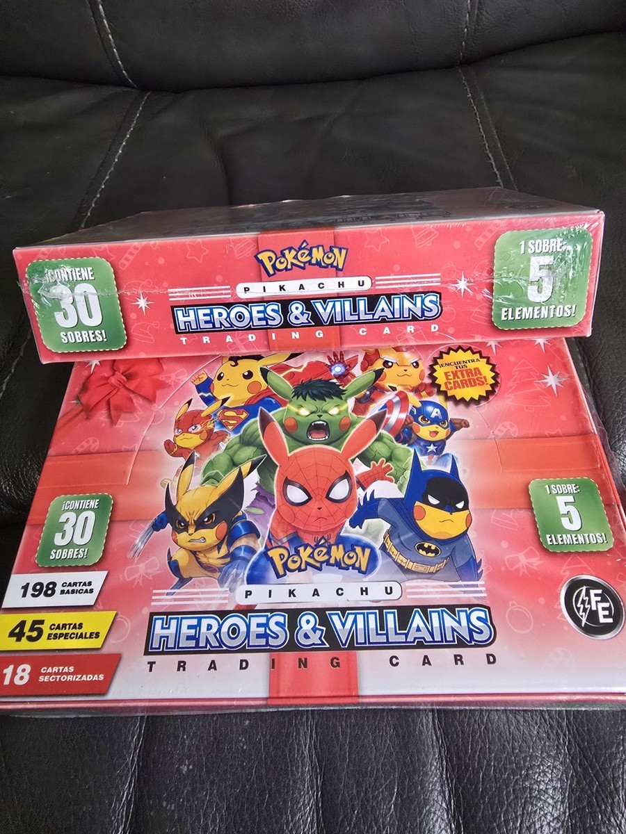 PIKACHU Cosplay2 HEROES & VILLAINS Cards Box 30 Packs Peru Flash