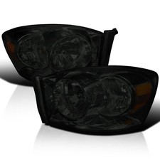 Euro Smoke 06-09 Dodge Ram Crystal Headlights Wo Amber Bar Euro Smoke 06-09 Dodge Ram Crystal Headlights Wo Amber Bar
