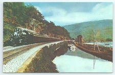 Postcard Pacific 5227 B&O CAPITOL LIMITED at Sandy Hook Maryland