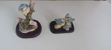 2  Blue Tits Ornaments Vintage