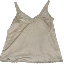 Maidenform IGLWU Vintage Lace Cami Top Size 34 Tan Coquette Lingerie