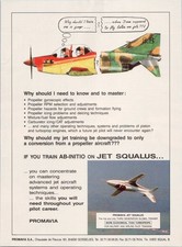 Promavia 1988 Print Ad Jet Squalus Military Airline Pilot Training