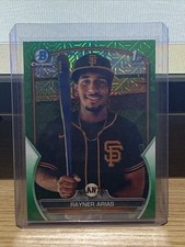 2023 Bowman Chrome Mega Box Green Mojo Refractor 79/99 Rayner Arias #BCP-222 qw7