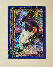 Adael Amador RC 2025 Topps Chrome BLUE Sparkle REFRACTOR 099/199 Holiday Raw W6