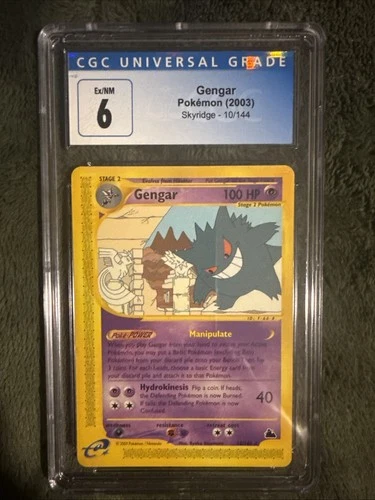 Pokemon Gengar 10/144 Skyridge Non-Holo Card 2003 WOTC eReader CGC 6