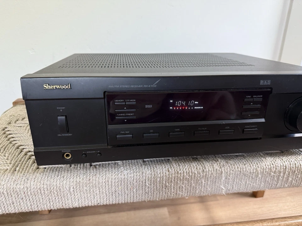 🍊Vintage Sherwood 2 Channel AM FM Stereo Receiver System | RX-4109 POWERS ON! - Image 4 of 4