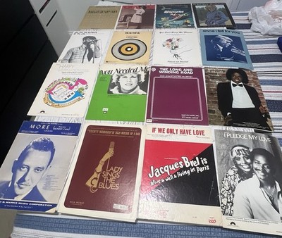 Lot Of Assorted  Vintage Sheet Music and music books Multiple artists