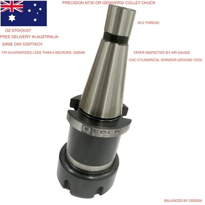 Q-TECH Precision NT30 ER 32 & 40 COLLET CHUCK TIR GUARANTEE LESS THAN .005MM ,5MICRONS