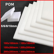 Polyoxymethylene POM Plastic Sheet Block Plate Board All Sizes White 5/6/8/10mm