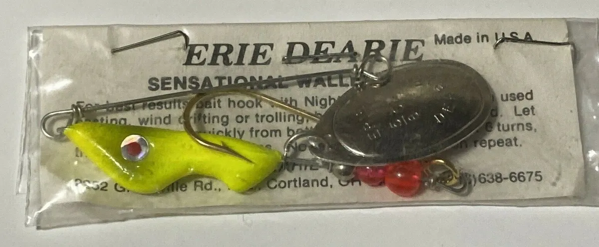 Erie Dearie Original Spinner 3/8oz Chartreuse Red Eye