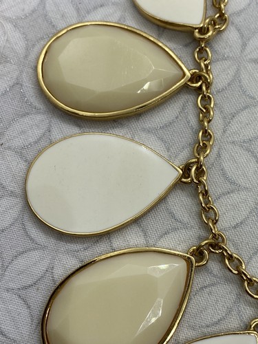 Kate Spade Petal Pusher Necklace Cascading Teardrops Ivory cream off white gold - Picture 15 of 19