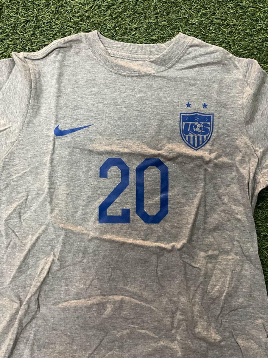 Nike USA Youth (Kids) T-Shirt Legend Wambach #20 - Grey | eBay