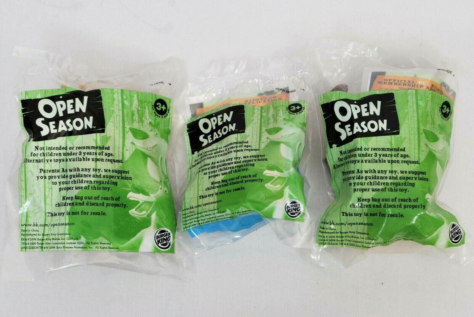 open season burger king toys