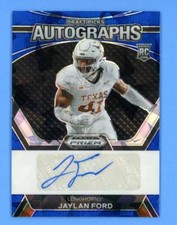 Jaylan Ford Auto 12/75 2024 Panini Prizm Draft Blue Ice Rookie Longhorns 101627