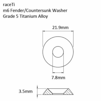 Rondella Svasata In Titanio M6 (Diam Est 22mm) - BST Bolt - Foto 2