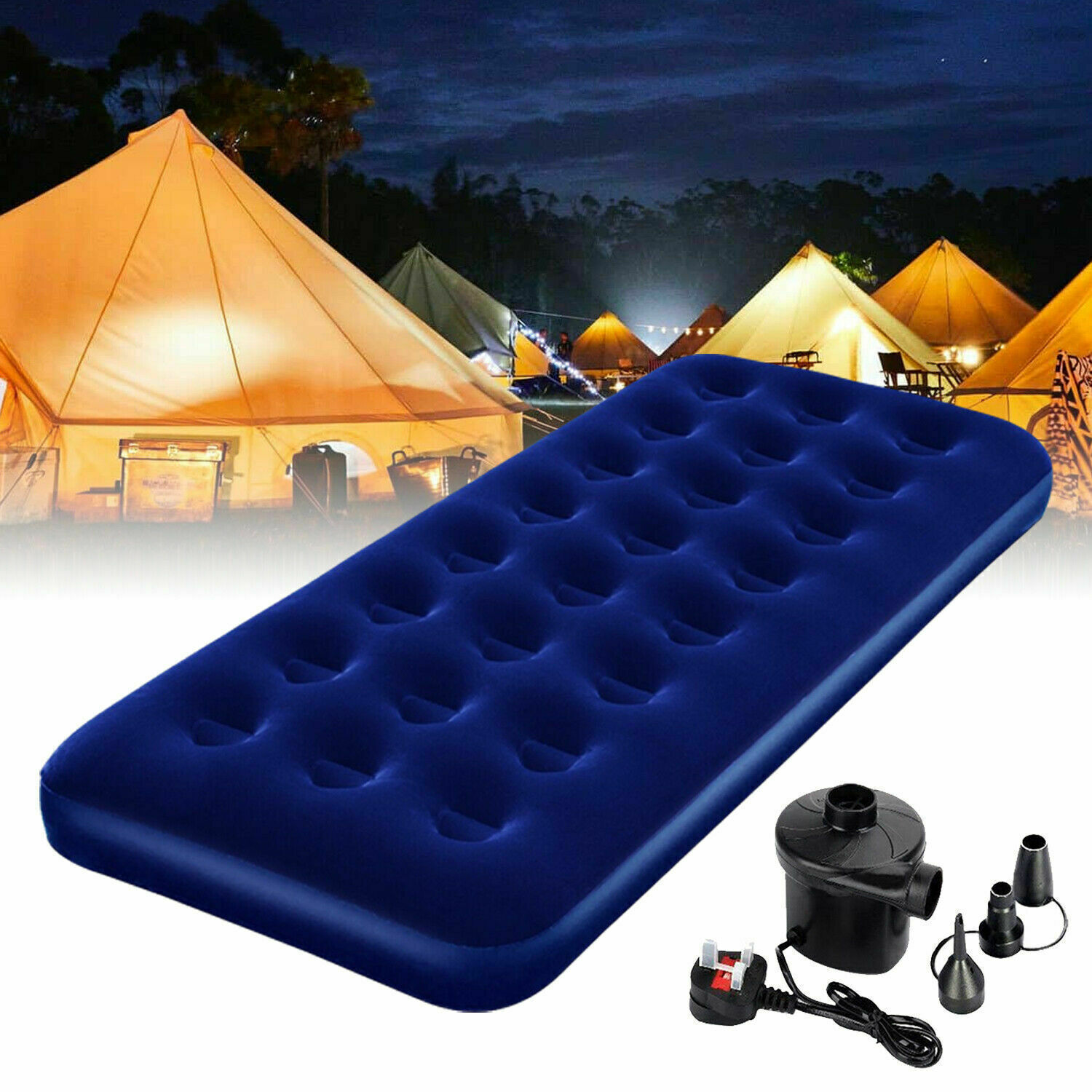 INFLATABLE SINGLE DOUBLE FLOCKED AIR BED CAMPING AIRBED MATTRESS PUMP REPAIR KIT eBay