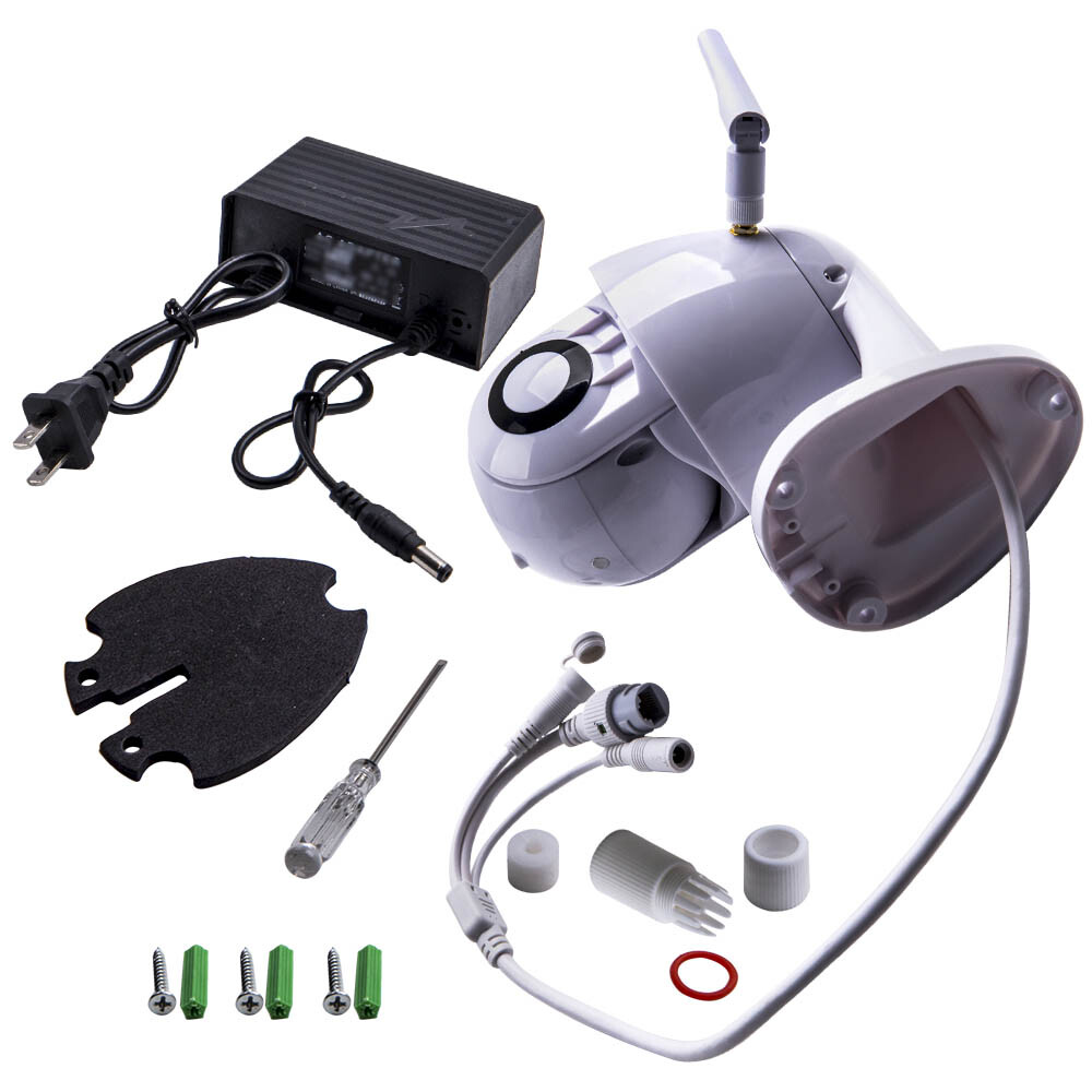 Wireless 1080P Outdoor PTZ Security Camera with 5X Zoom and IR Wall Mount