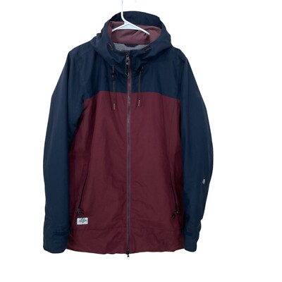 Ride Snowboard Company Women s L Ski Jacket 10K  Navy Burgundy Insulated Read!