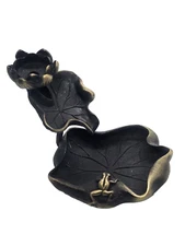 Lotus Backflow Incense Holder Vintage Brass Waterfall Burner for Cones