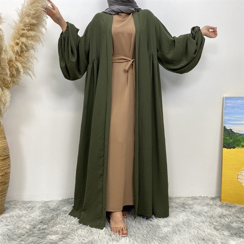 Vestido Largo Ramadán Abierto Caftán Musulmán Dubai Abaya Cárdigan Kimono Caftán Islámico - Imagen 37 de 55