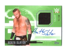 WWE Heath Slater 2017 Topps Undisputed Green Autograph Relic Card SN 9 of 25