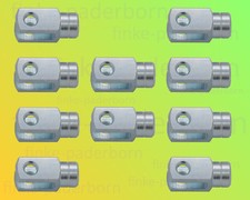 10 x Gabelkopf 4x8 M4 links - verzinkt - Gabelgelenk Gabelköpfe
