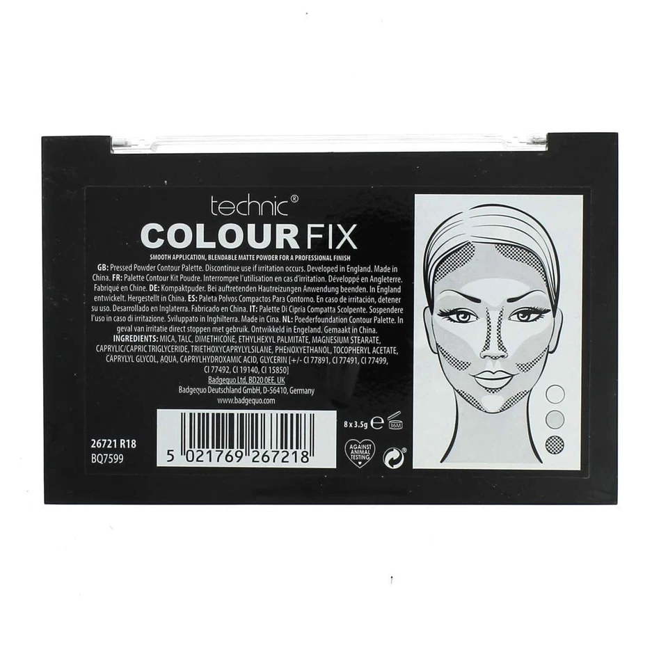 TECHNIC Pressed Powder Long Lasting Contouring Palette - Colour Fix 2 *NEW* - Image 3 of 3