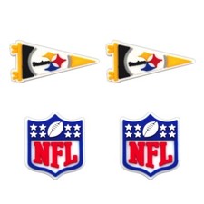 NFL Pittsburgh Steelers Football Team For Crocs Shoe Charms Jibbitz - 4 pieces