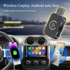 Wireless Carplay Android Auto Adapter 2 in 1 Mini Box Plug&Play Wireless Dongle