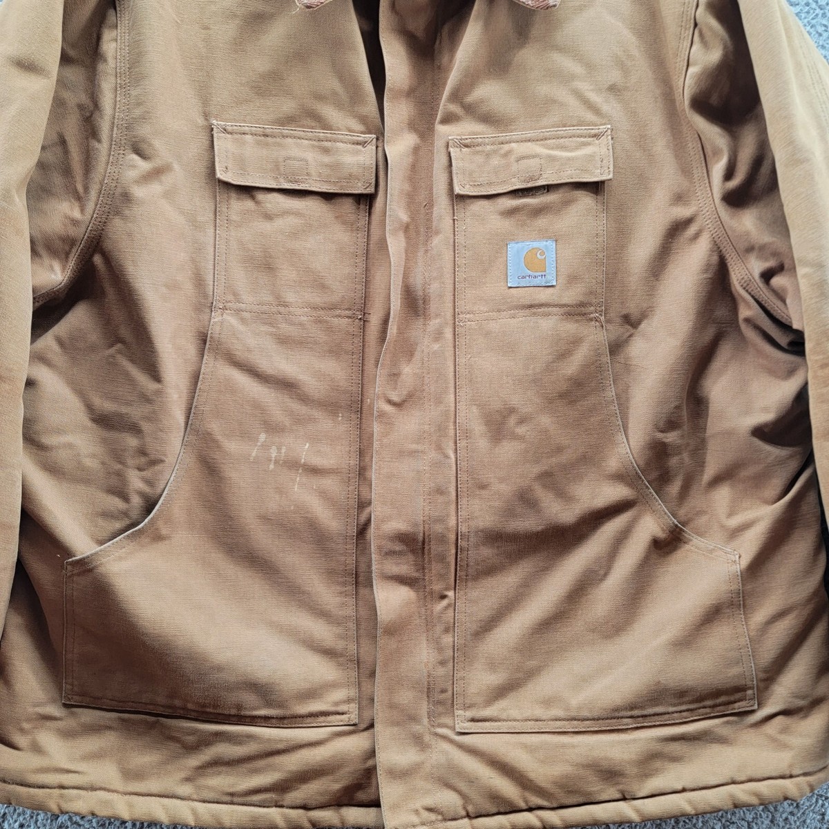 Vintage Carhartt Jacket Men's Duck Arctic Quilted Tan CQ186 Vintage Carhartt Jacket Men's Duck Arctic Quilted Tan CQ186