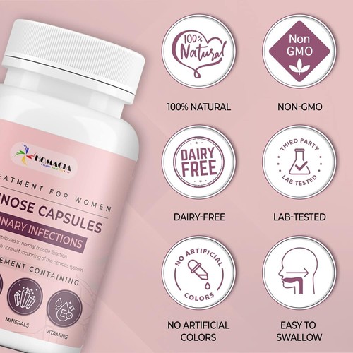 D-Mannose Capsules | Bladder Control & Urinary Tract Infection Treatment ( 120 ) - Picture 5 of 7
