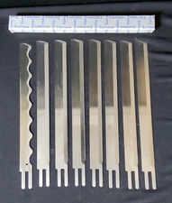 Eastman High Speed Steel Straight Cutting Machine 8" Knife Blades - Lot of 8