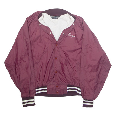 SPORTSMASTER Herren Varsity Jacke Rot Nylon USA 2XL
