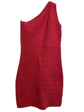 NWT~Forever 21~Hot Pink Sexy~One Shoulder Stretchy Body Con Dress~S Small~Party
